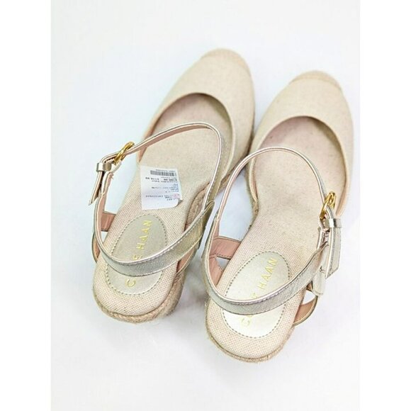 Cole Haan Cloudfeel Women's Espadrille Wedge Heels Linen Size 8 (MSRP $160) - Picture 4 of 9